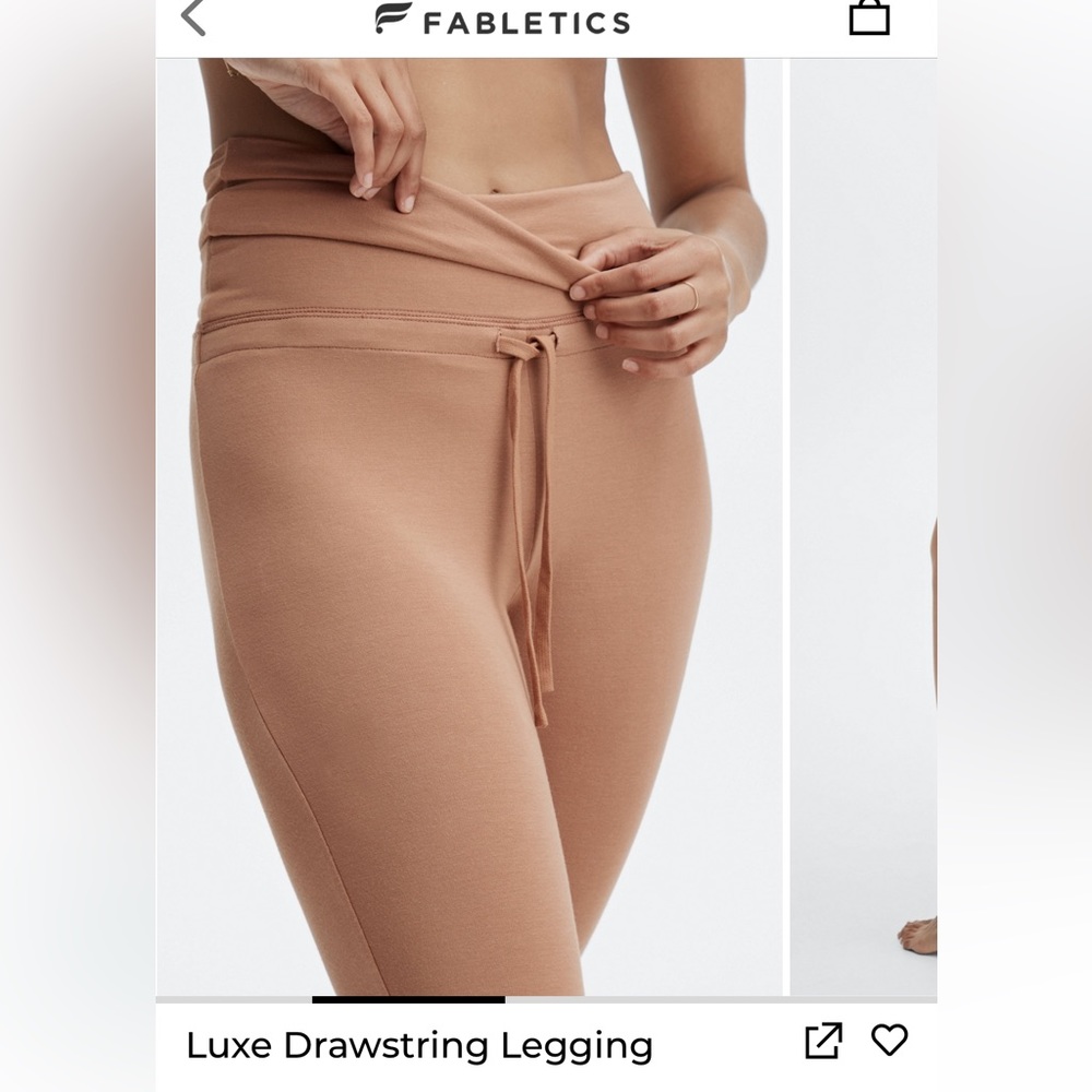 🩵EUC-Fabletics Luxe Drawstring Leggings SZ M